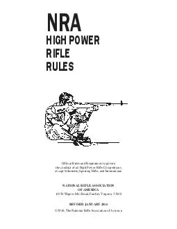HIGH POWERRULES cial Rules and Regulations to govern e Competitions e,