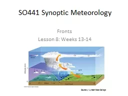 SO441 Synoptic Meteorology
