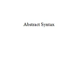 Abstract Syntax