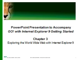 PowerPoint Presentation to Accompany