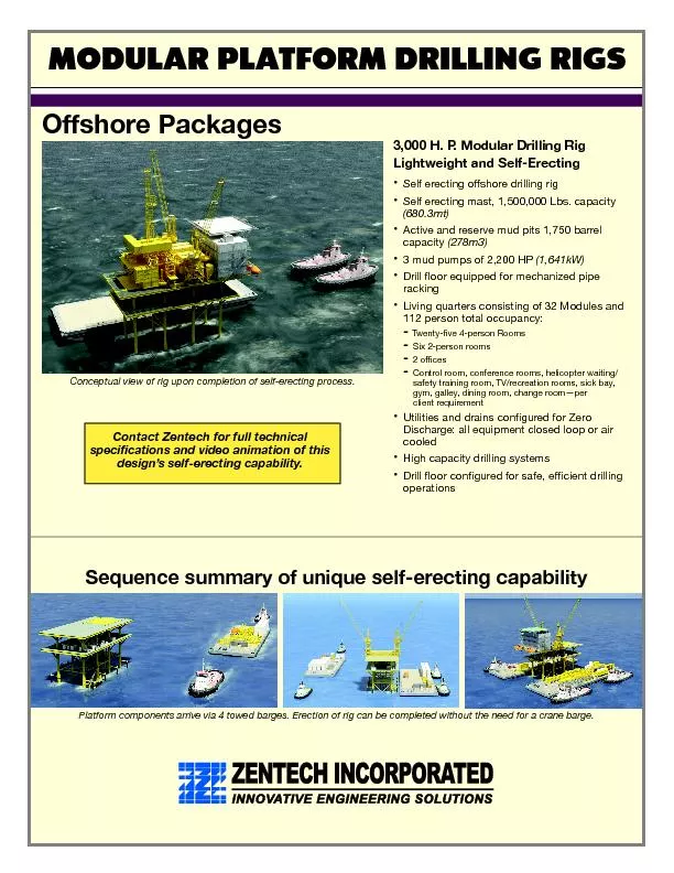 Self erecting offshore drilling rigSelf erecting mast, 1,500,000 Lbs.