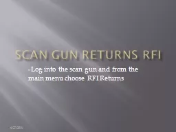 Scan Gun Returns RFI