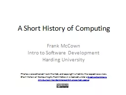 A Short History of Computing