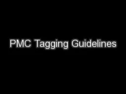 PMC Tagging Guidelines