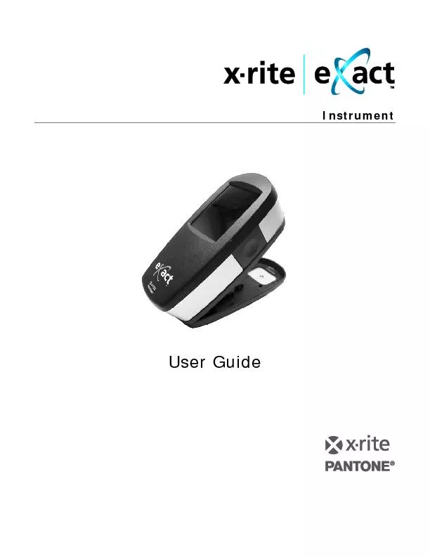 X-Rite eXact™Instrument��1 &#x/MCI; 0 ;&#x/MCI; 0 ;Cons
