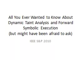 All You Ever Wanted to Know About Dynamic Taint Analysis an