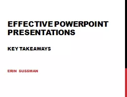 Effective PowerPoint
