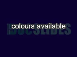 colours available