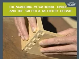 The Academic–Vocational divide