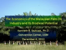The Economics of the Malaysian Palm Oil Industry and Its Bi