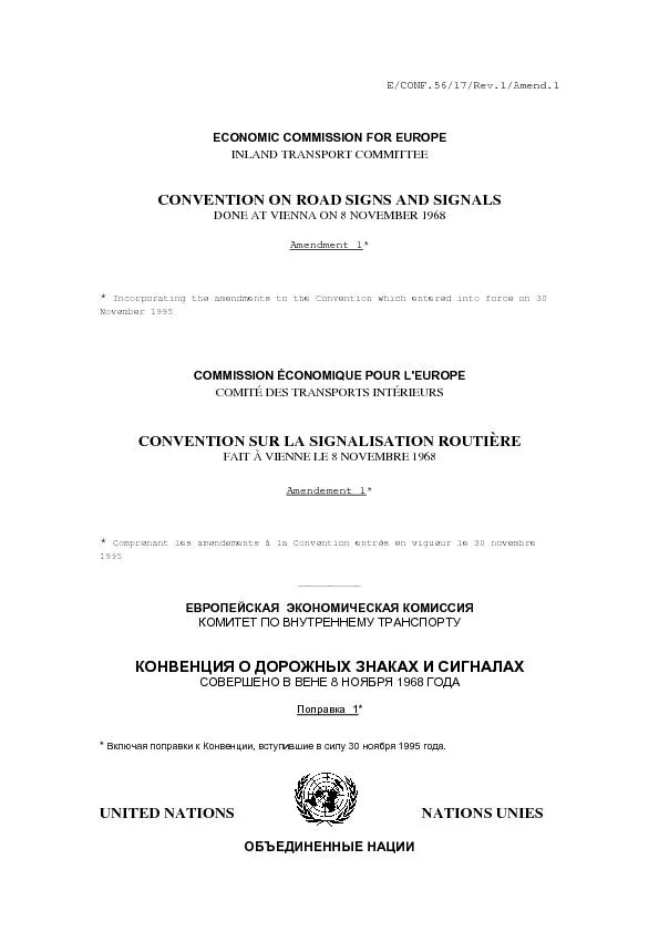 E/CONF.56/17/Rev.1/Amend.1 ECONOMIC COMMISSION FOR EUROPE INLAND TRANS