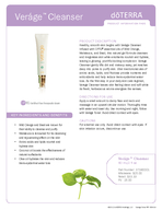 PRODUCT INFORMATION PAGE Verge Cleanser PRODUCT DESCRIPTION Healthy smooth skin begins