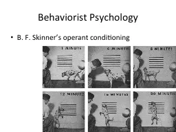 Behaviorist Psychology