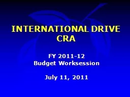 INTERNATIONAL DRIVE CRA
