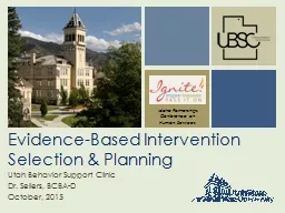 Evidence-Based Intervention Selection & Planning