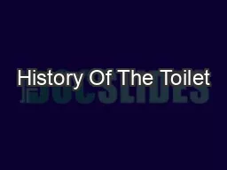History Of The Toilet