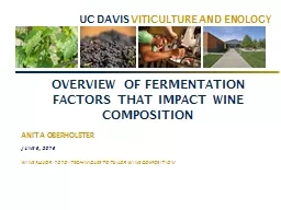 Overview of fermentation factors that impact wine compositi