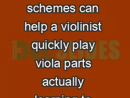 EXERCISES FOR VIOLINISTS LEARNING ALTO CLEF While various transposition schemes can help