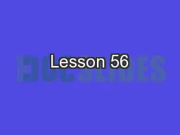 Lesson 56
