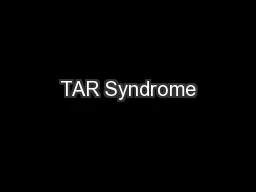 TAR Syndrome