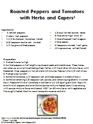 Roasted Peppers and Tomatoes with Herbs and Capers*