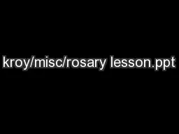 kroy/misc/rosary lesson.ppt