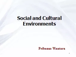 1 Social and Cultural