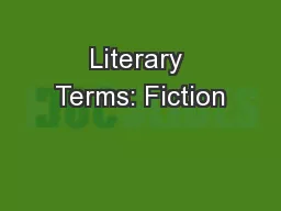 Literary Terms: Fiction