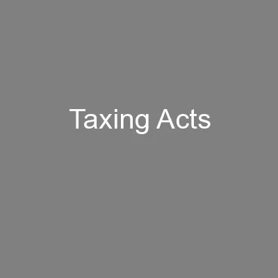Taxing Acts
