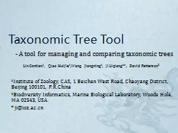 Taxonomic Tree Tool