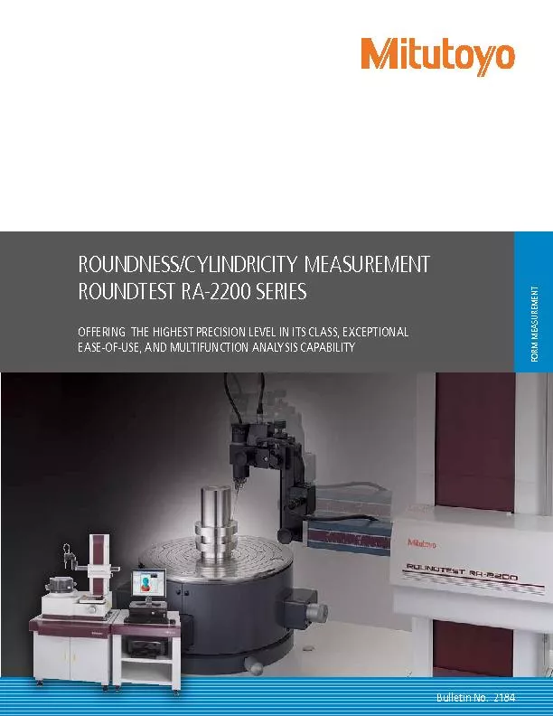 ROUNDNESS/CYLINDITY MEASUENT OUNDTEST-2200 IES