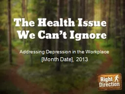 Addressing Depression in the Workplace