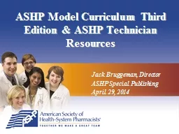 ASHP Model Curriculum Third Edition & ASHP Technician R