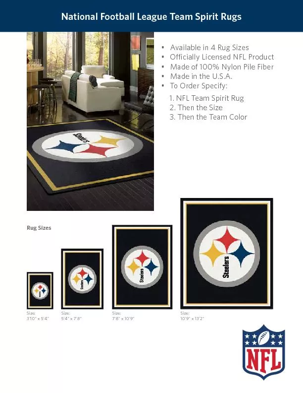 Available in 4 Rug SizesOcially Licensed NFL ProductMade of 100% Nylo