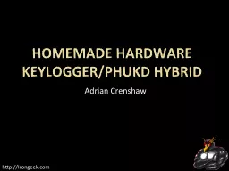 Homemade Hardware Keylogger/PHUKD Hybrid