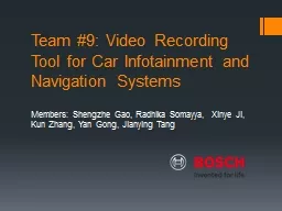 Team #9: Video Recording Tool for Car Infotainment and Navi