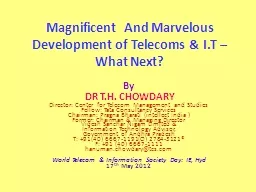 Magnificent  And Marvelous  Development of Telecoms & I
