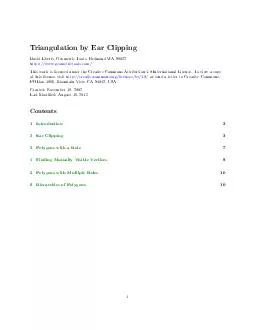 Triangulation by Ear Clipping David Eberly Geometric Tools LLC httpwww