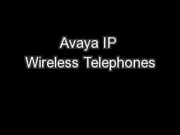 Avaya IP Wireless Telephones