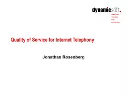 Quality of Service for Internet Telephony