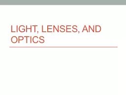 Light, lenses, and optics