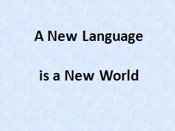 A New Language