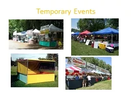 Temporary Events
