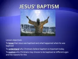 Jesus’ Baptism