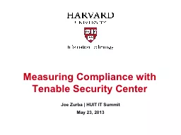 Measuring Compliance with Tenable Security Center