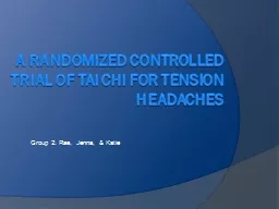 A Randomized controlled trial of tai chi for tension headac