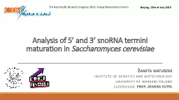 Analysis of 5’ and 3’ snoRNA termini maturation in