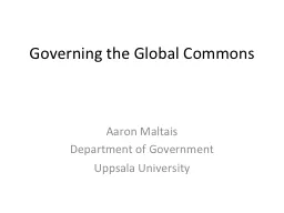 Governing the Global Commons