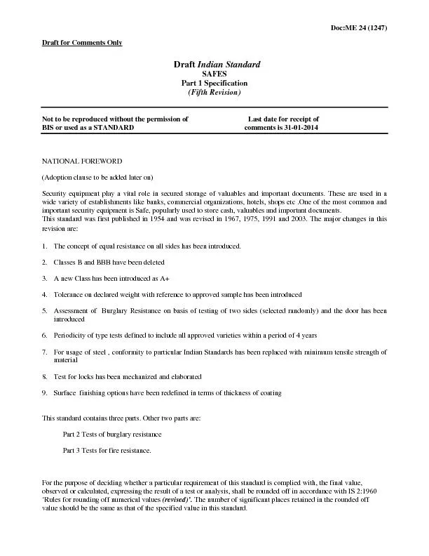 Doc:ME 24 (1247) Draft for Comments Only