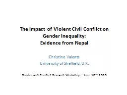 The Impact of Violent Civil Conflict on Gender Inequality: